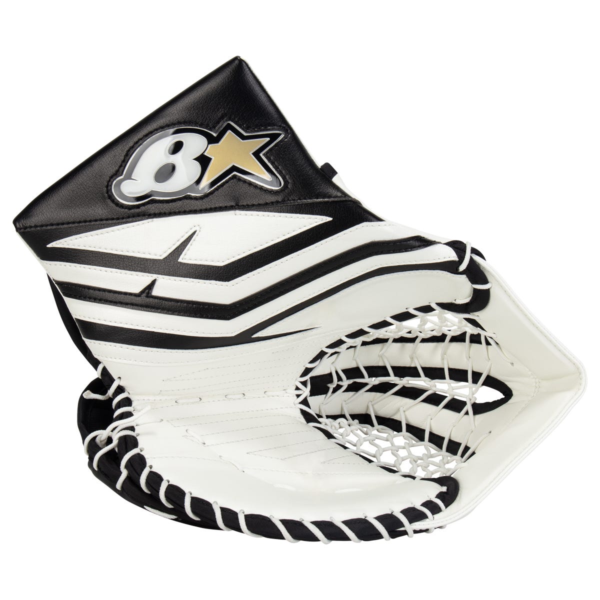 Brians Brians Iconik X Intermediate Goalie Glove in White/Black