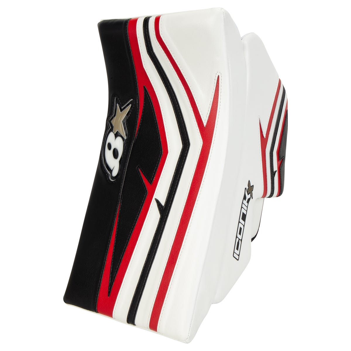 Brians Brians Iconik X Senior Goalie Blocker in White/Black/Red