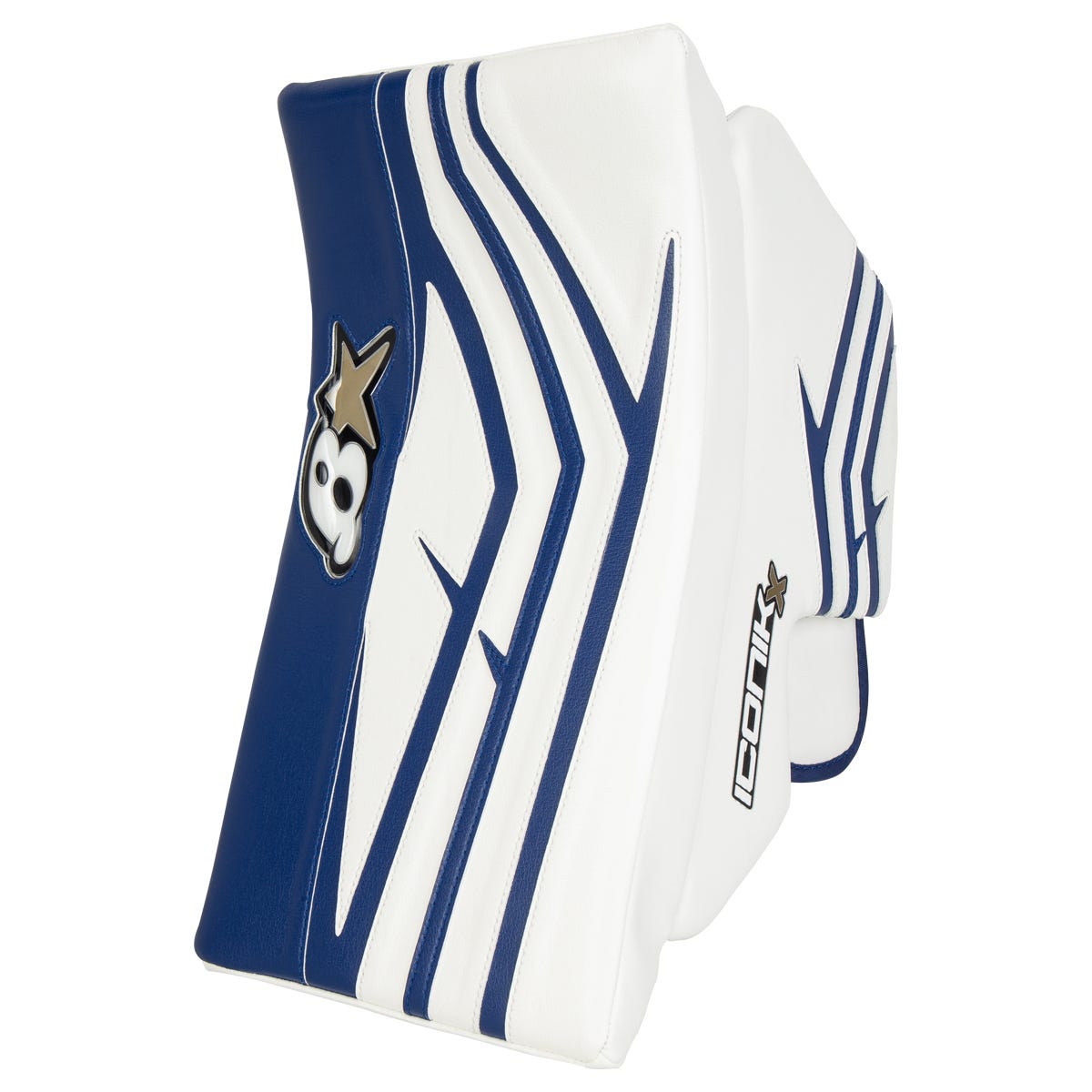 Brians Brians Iconik X Senior Goalie Blocker in White/Blue