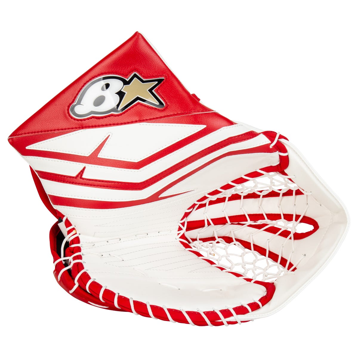 Brians Brians Iconik X Senior Goalie Glove in White/Red