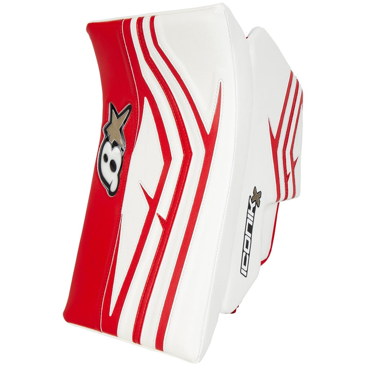 Brians Brians Iconik X Intermediate Goalie Blocker in White/Red
