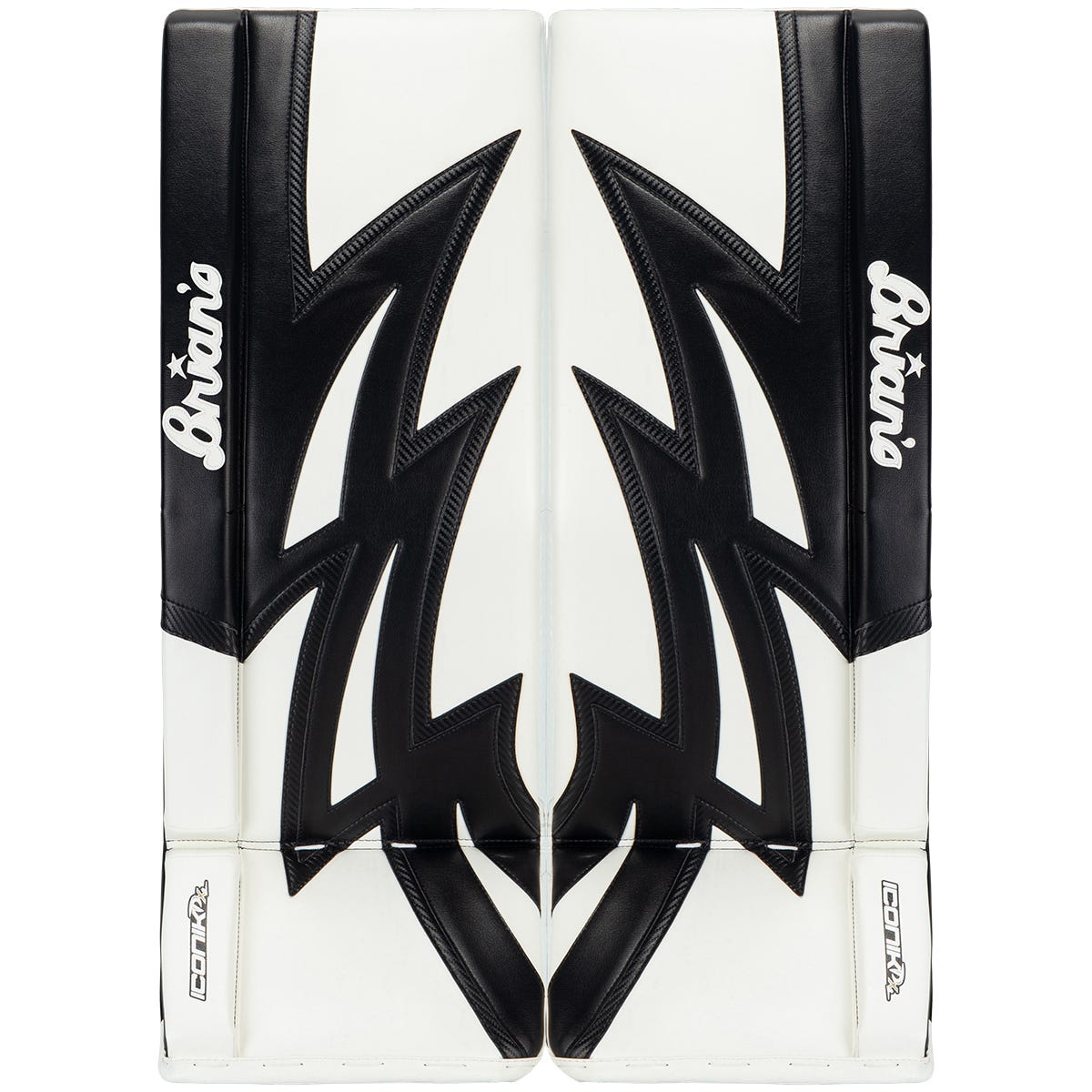 Brians Brians Iconik DX2 Senior Goalie Leg Pads in White/Black Size 35+1in