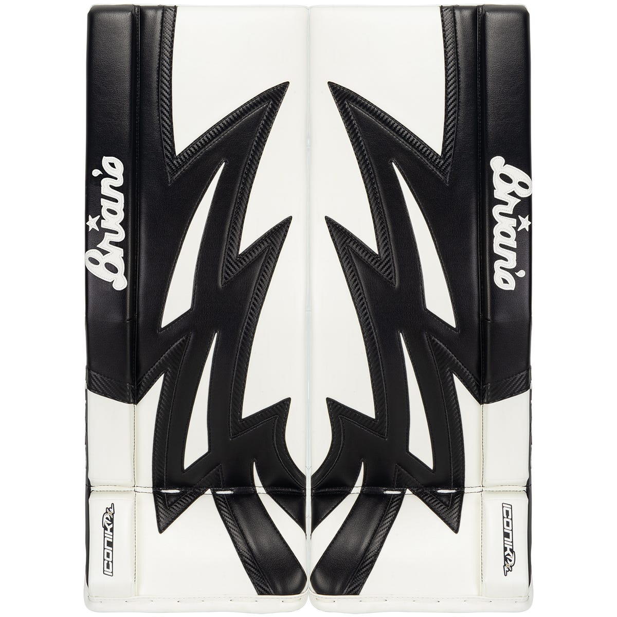 Brians Brians Iconik DX2 Junior Goalie Leg Pads in White/Black Size 29+1in