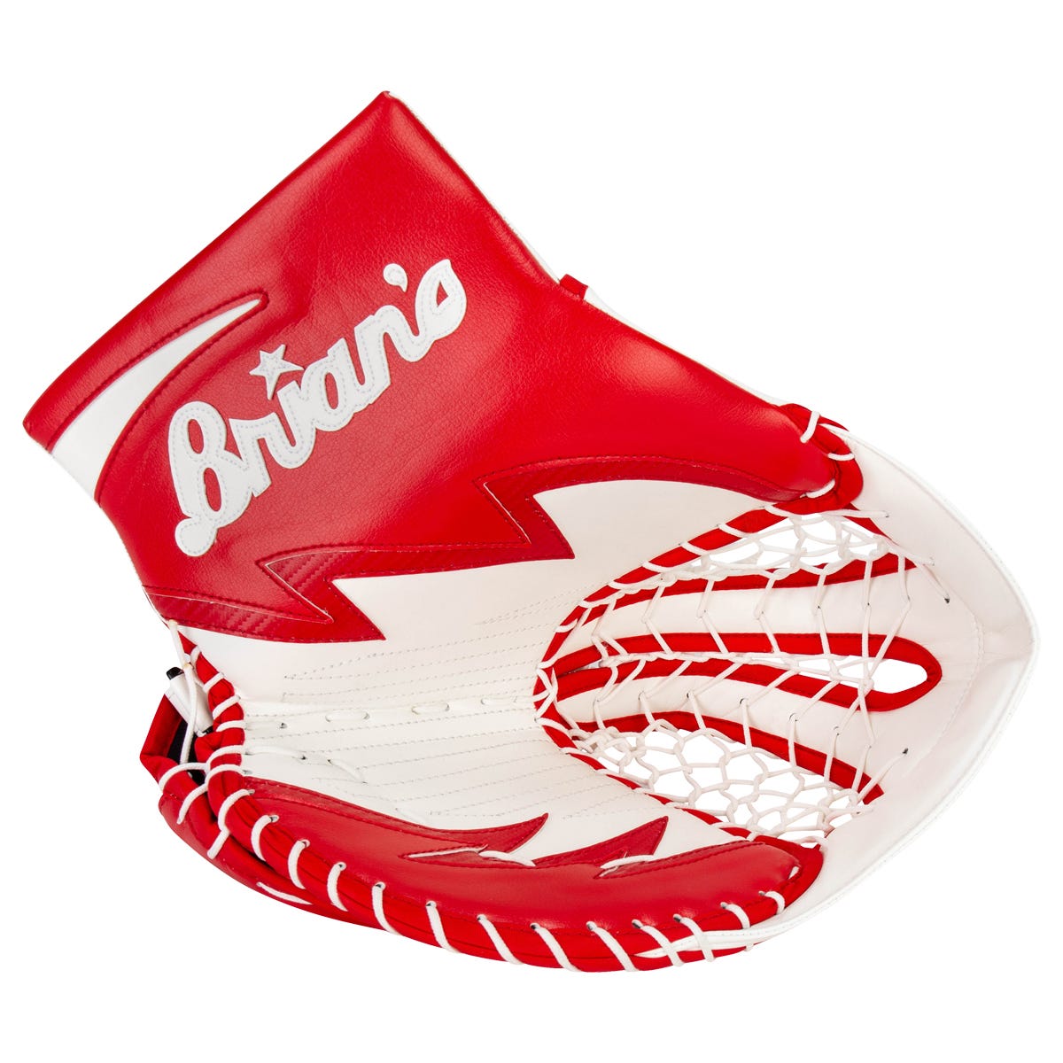 Brians Brians Iconik DX2 Senior Goalie Glove in White/Red