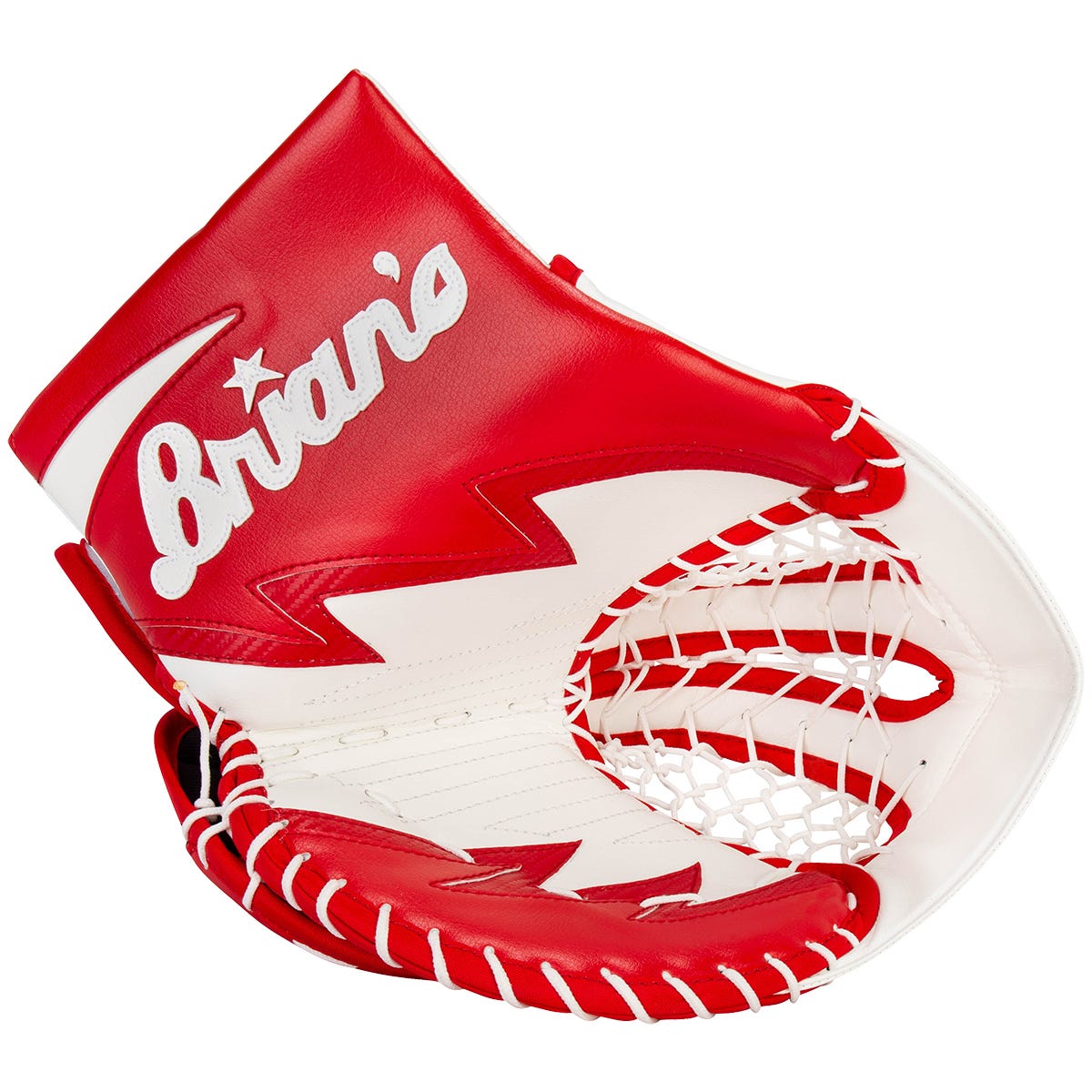 Brians Brians Iconik DX2 Intermediate Goalie Glove in White/Red