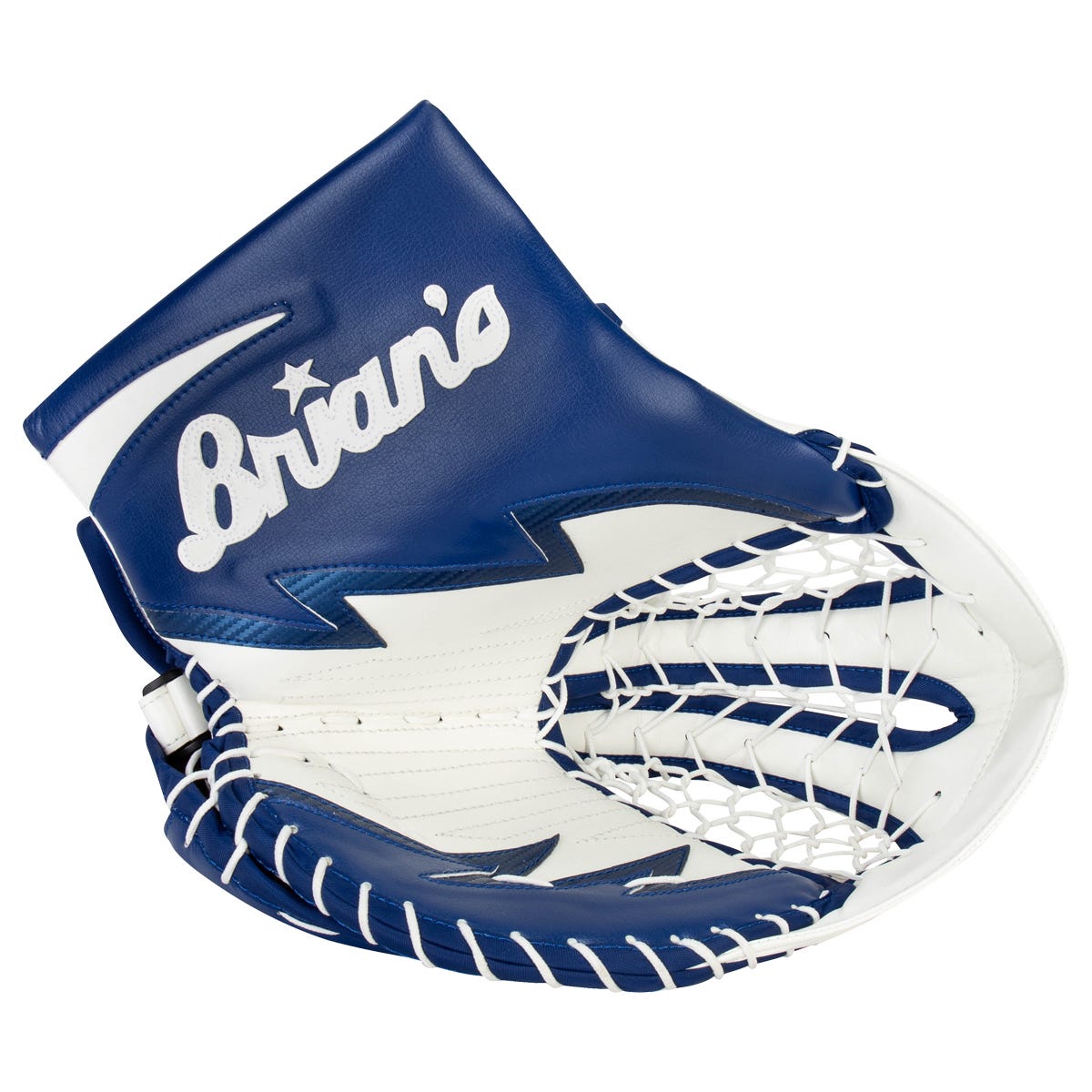 Brians Brians Iconik DX2 Senior Goalie Glove in White/Blue