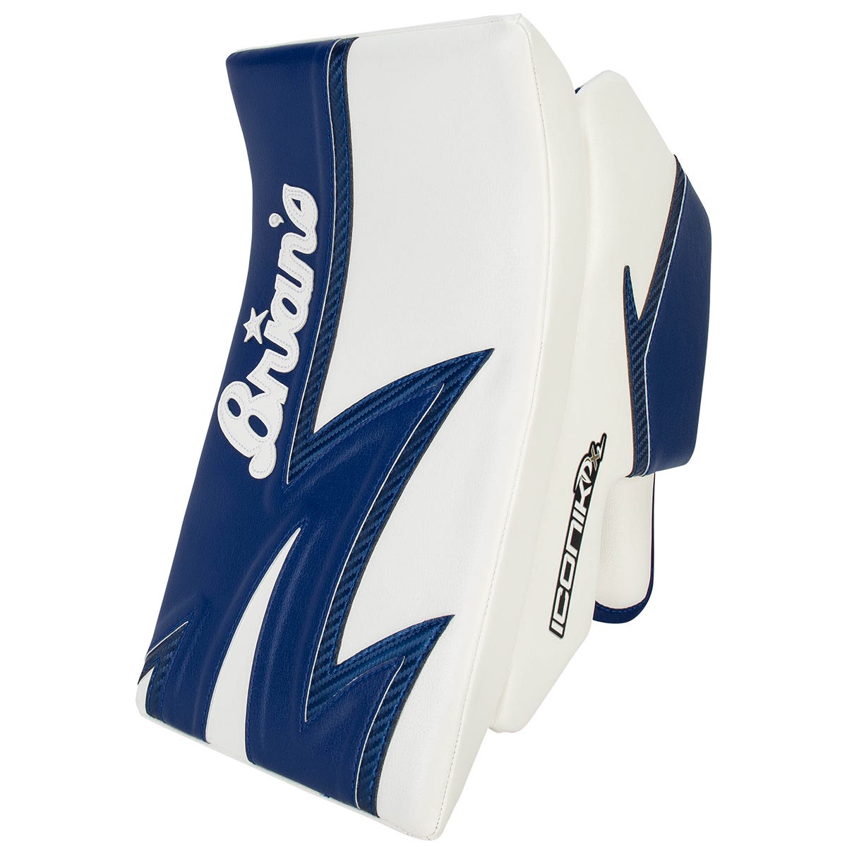 Brians Brians Iconik DX2 Intermediate Goalie Blocker in White/Blue