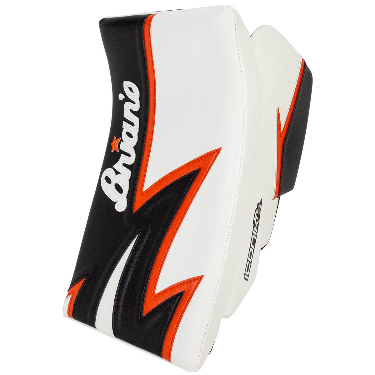 Brians Brians Iconik DX2 Junior Goalie Blocker in White/Orange/Black