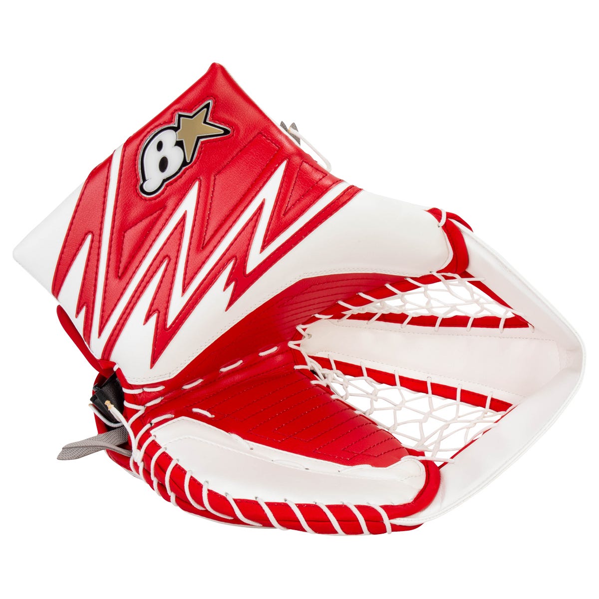 Brians Brians Optik X4 Senior Goalie Glove in White/Red