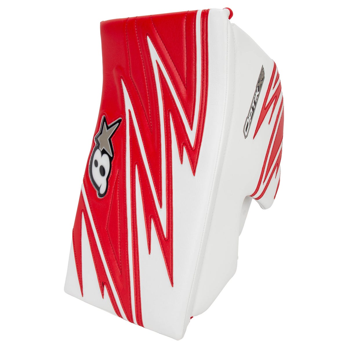 Brians Brians Optik X4 Senior Goalie Blocker in White/Red