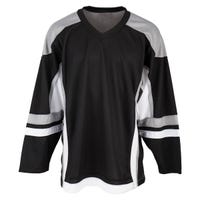 Stadium Adult Hockey Jersey - in Black/Grey/White Size Goal Cut (Intermediate)