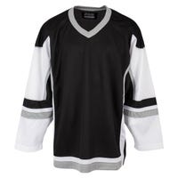 Stadium Adult Hockey Jersey - in Black/White/Grey Size Goal Cut (Intermediate)