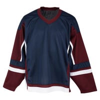 "Stadium Youth Hockey Jersey - in Navy/Maroon/White Size Goal Cut (Junior)"