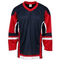 Stadium Adult Hockey Jersey - in Navy/Red/White Size Goal Cut (Intermediate)