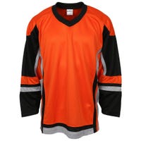 Stadium Youth Hockey Jersey - in Orange/Black/Grey Size Goal Cut (Junior)