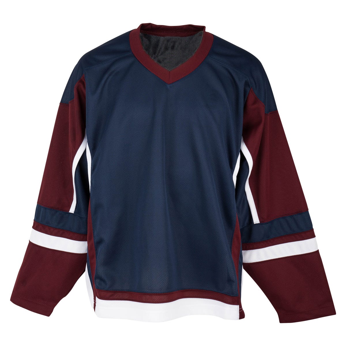"Stadium Youth Hockey Jersey - in Navy/Maroon/White Size Small/Medium"