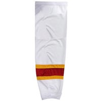 Stadium Calgary Flames Mesh Hockey Socks in White (Cal 2) Size Intermediate