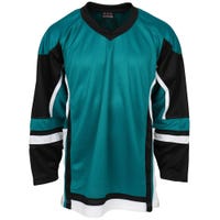 Stadium Adult Hockey Jersey - in Teal/Black/White Size XX-Large