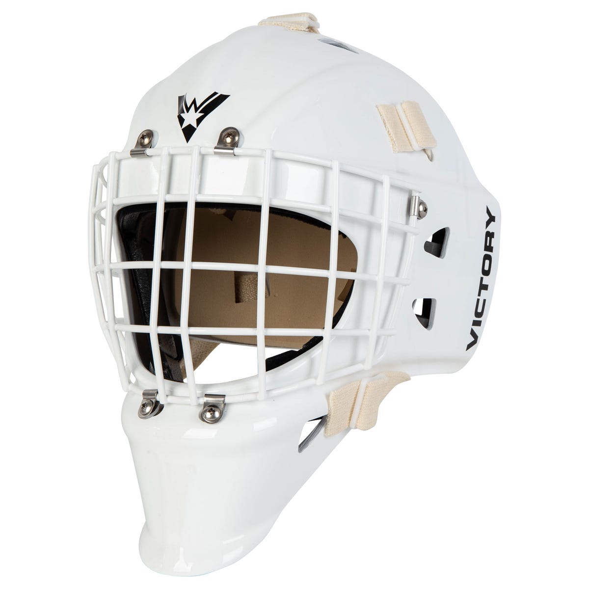 Victory Hockey Victory V4 Custom Goalie Mask in White Size Senior