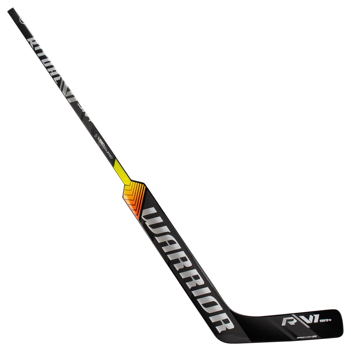 Warrior Ritual V1 Intermediate+ Goalie Stick in Black/Silver Size 23.5in