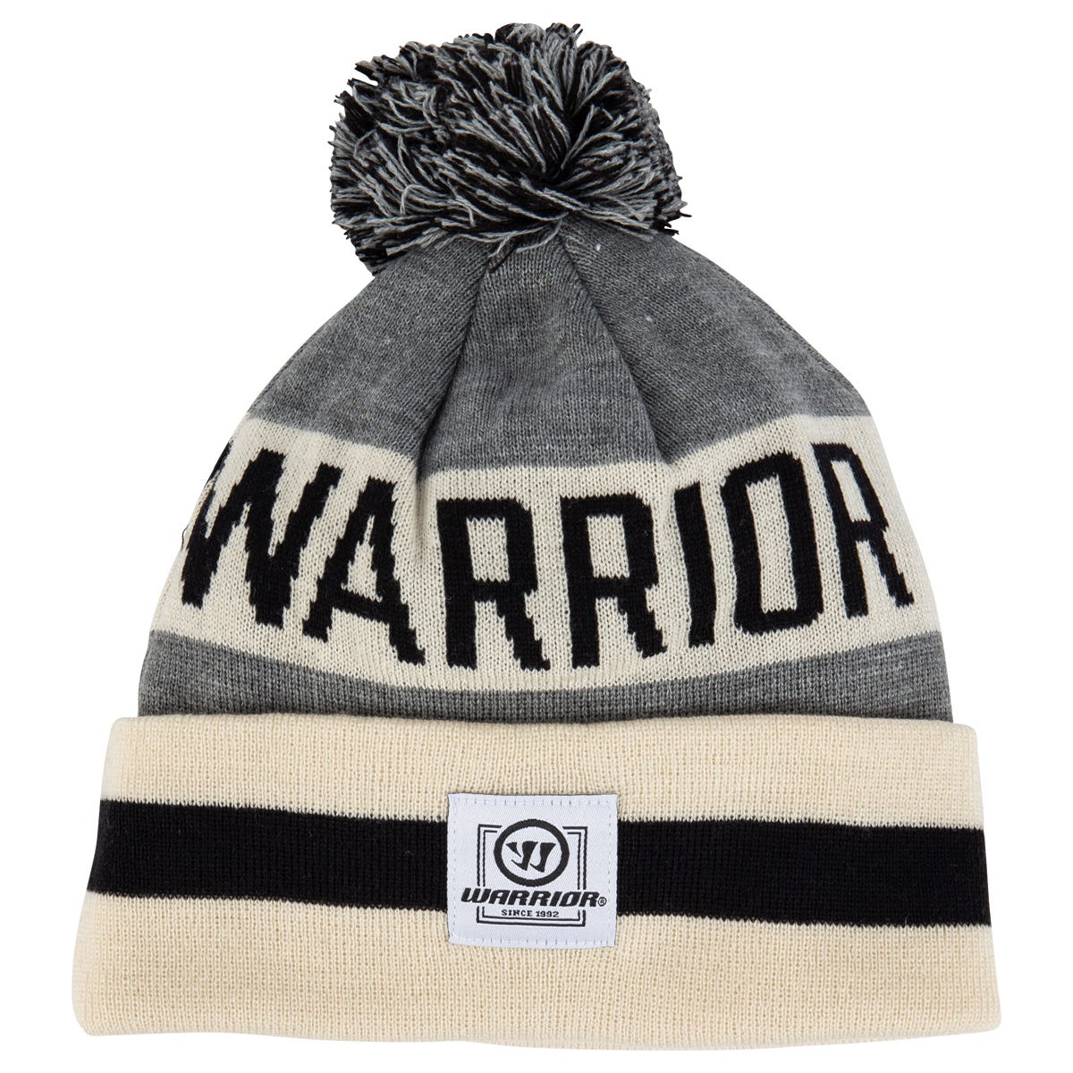"Warrior Toque Beanie | 100% Acrylic in Black/Natural"