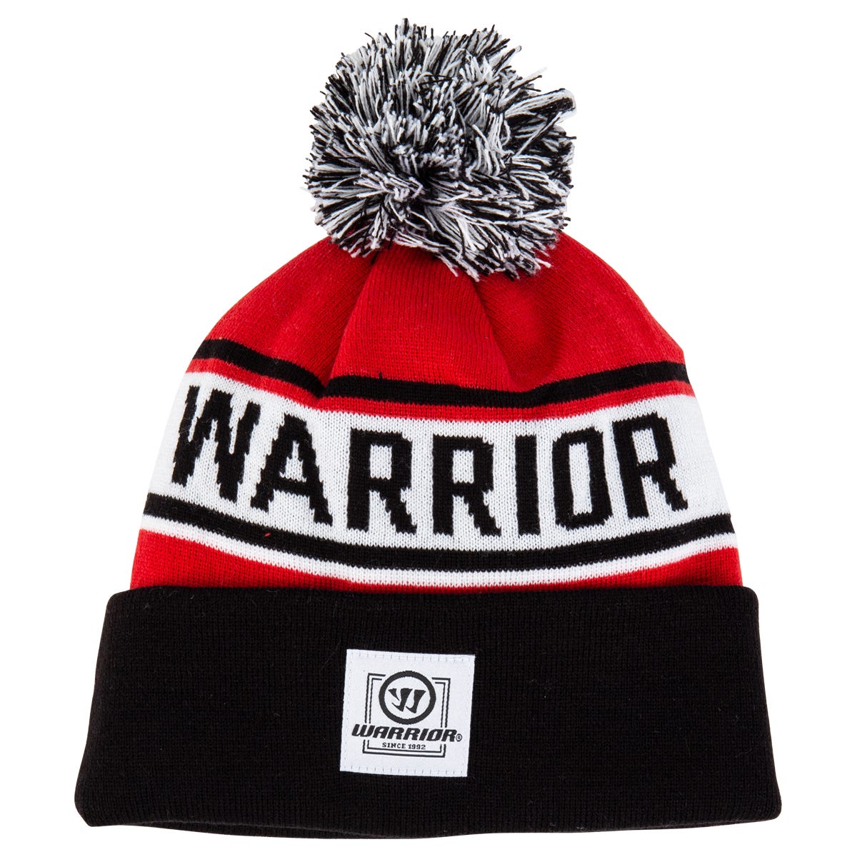 "Warrior Toque Beanie | 100% Acrylic in Black/Red"