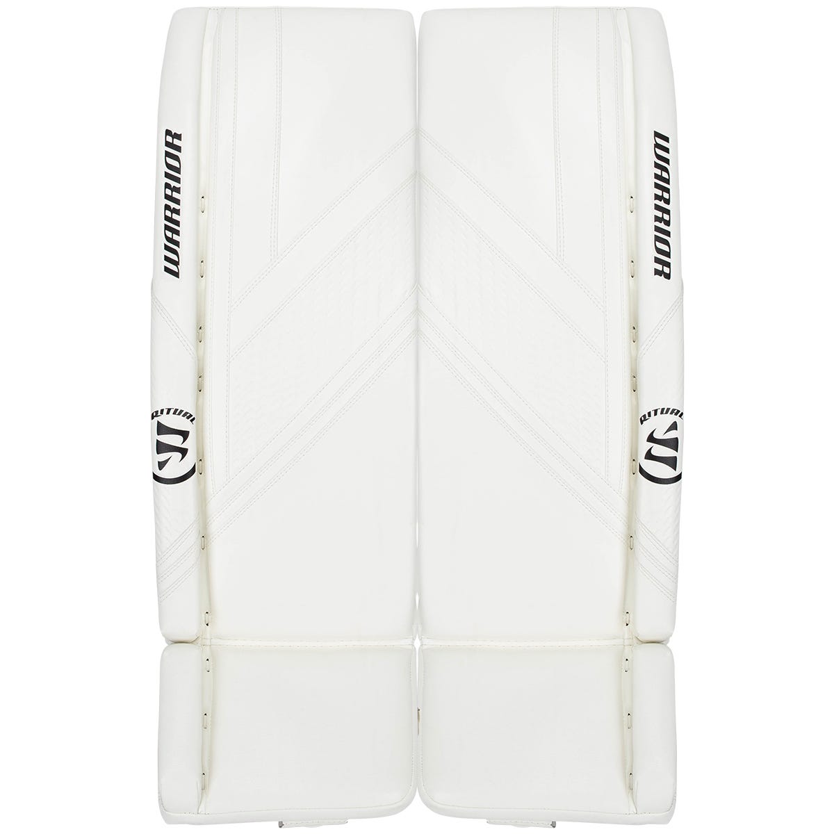 Warrior Ritual G6 Pro+ Senior Goalie Leg Pads in White Size 36+1.5in