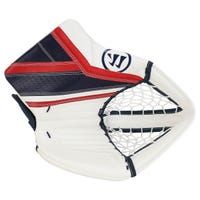 Warrior Ritual G6 E+ Senior Goalie Glove in White/Navy/Red
