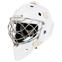 Warrior Ritual R\F2 E+ Junior Certified Cat Eye Goalie Mask in White