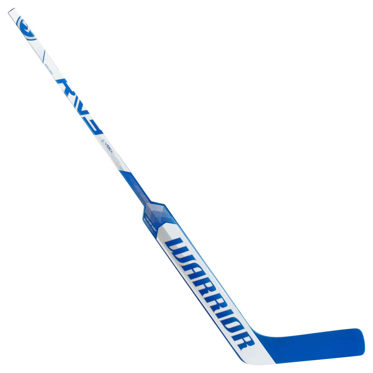 Warrior Ritual V3 E Intermediate Goalie Stick in Royal White Size 23.5in