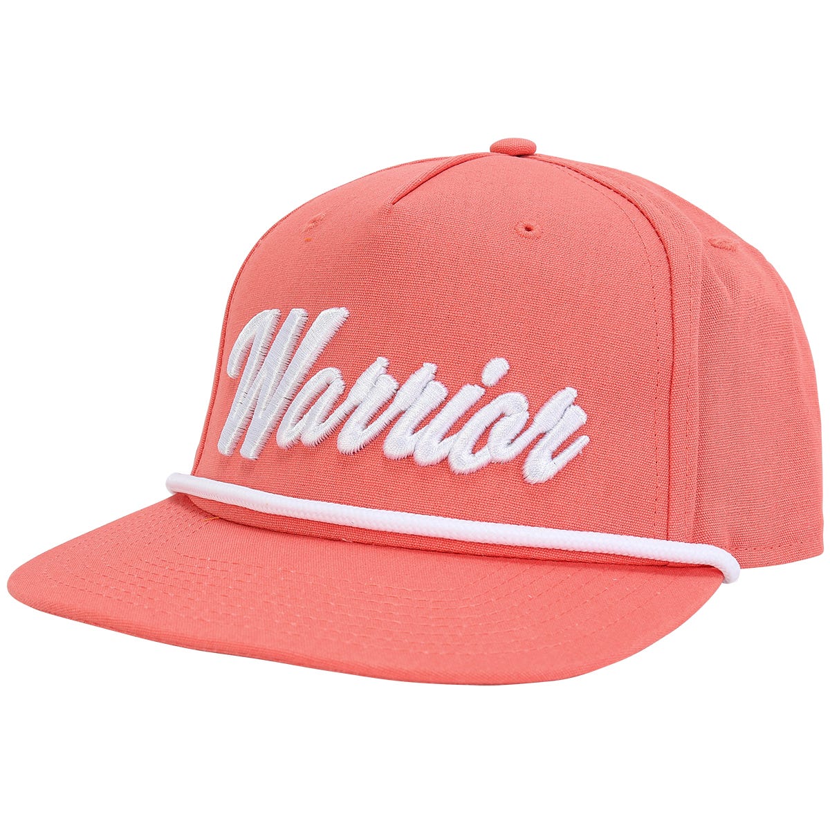 Warrior Script Rope Snapback Hat in Salmon