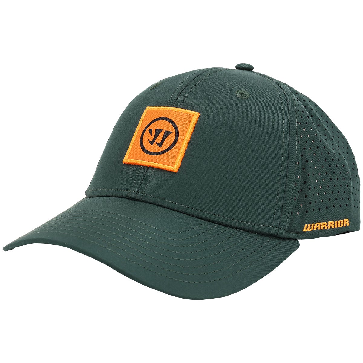 Warrior Perforated Snapback Hat in Moss