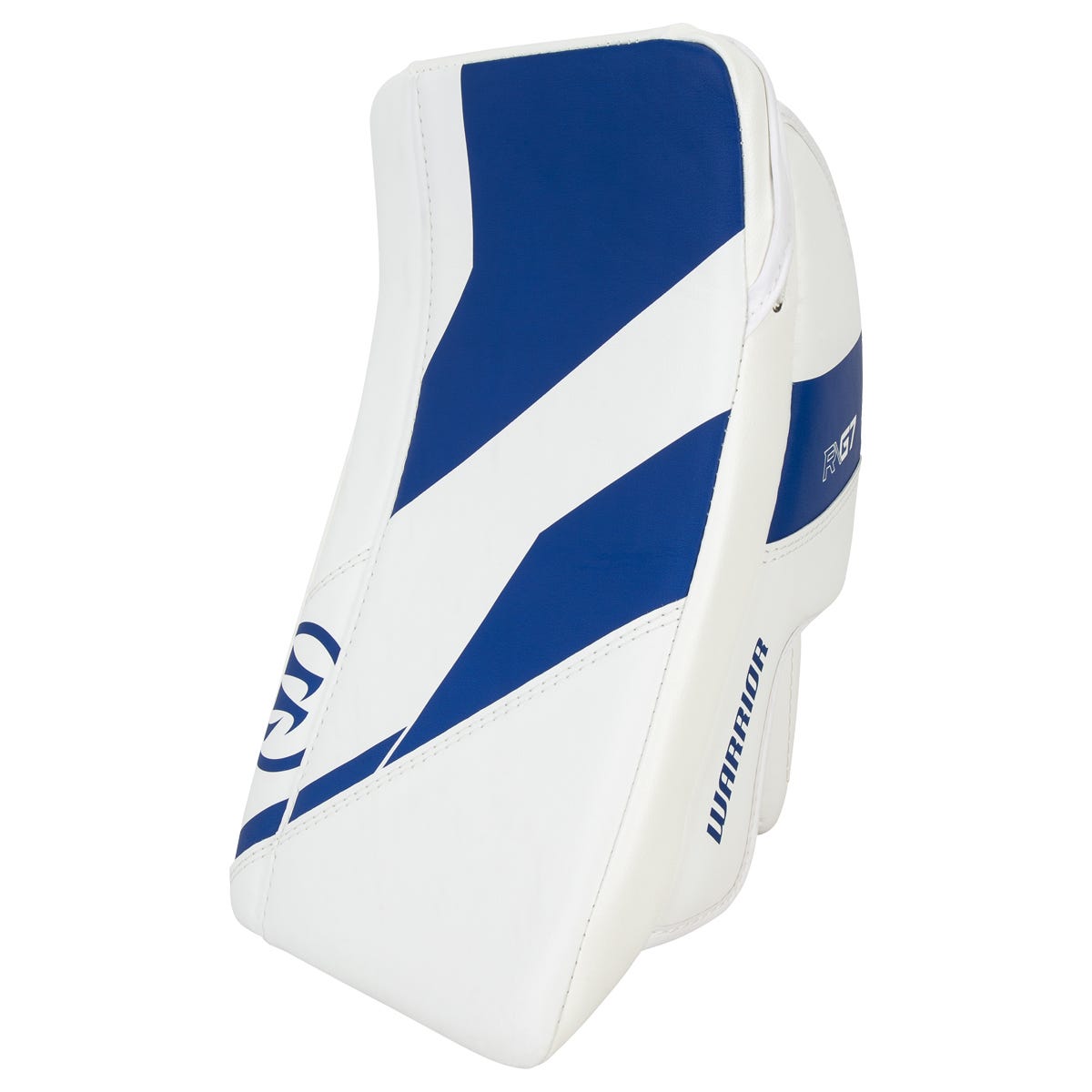 Warrior Ritual G7 Junior Goalie Blocker in White/Blue