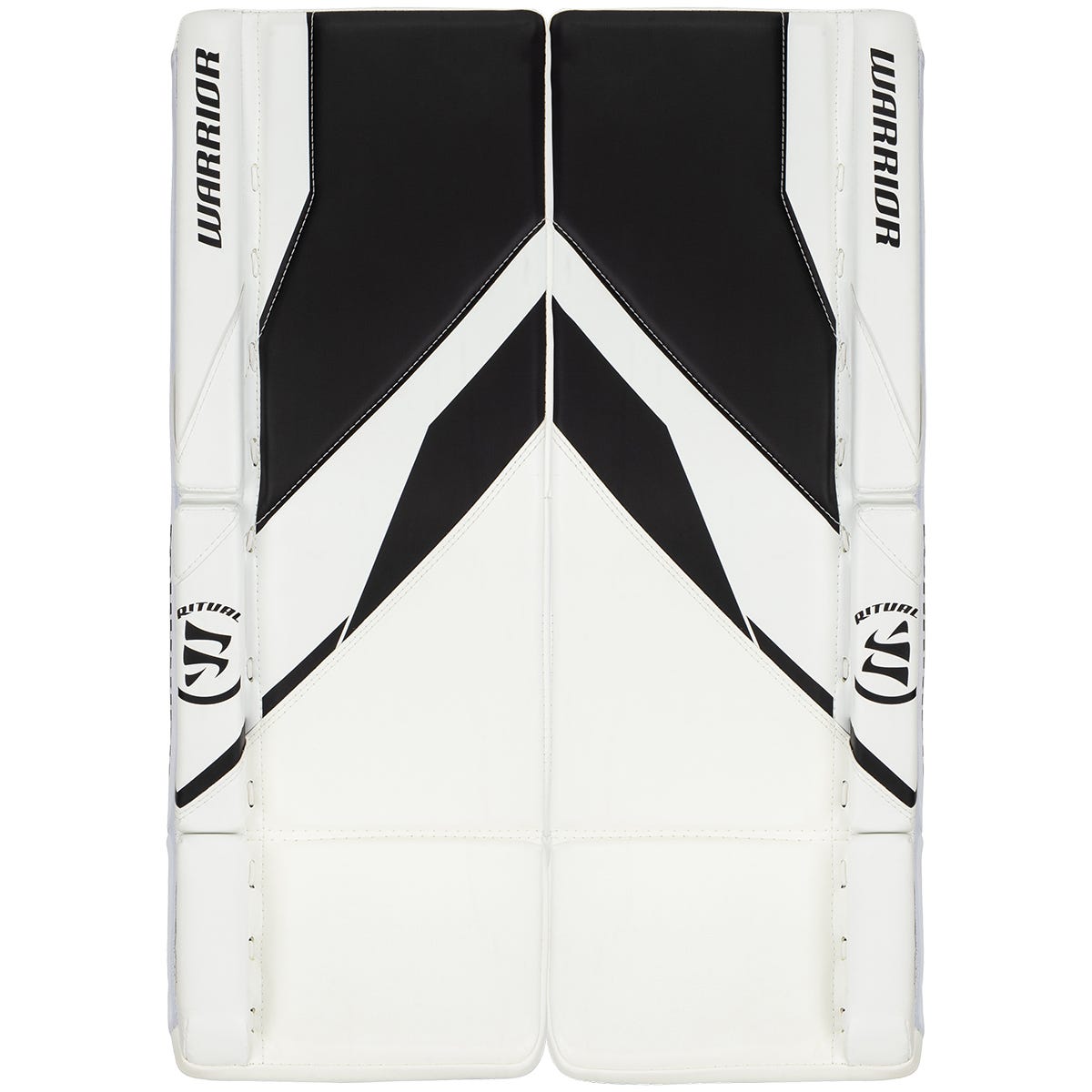 Warrior Ritual G7 Junior Goalie Leg Pads in White/Black Size 26+1in