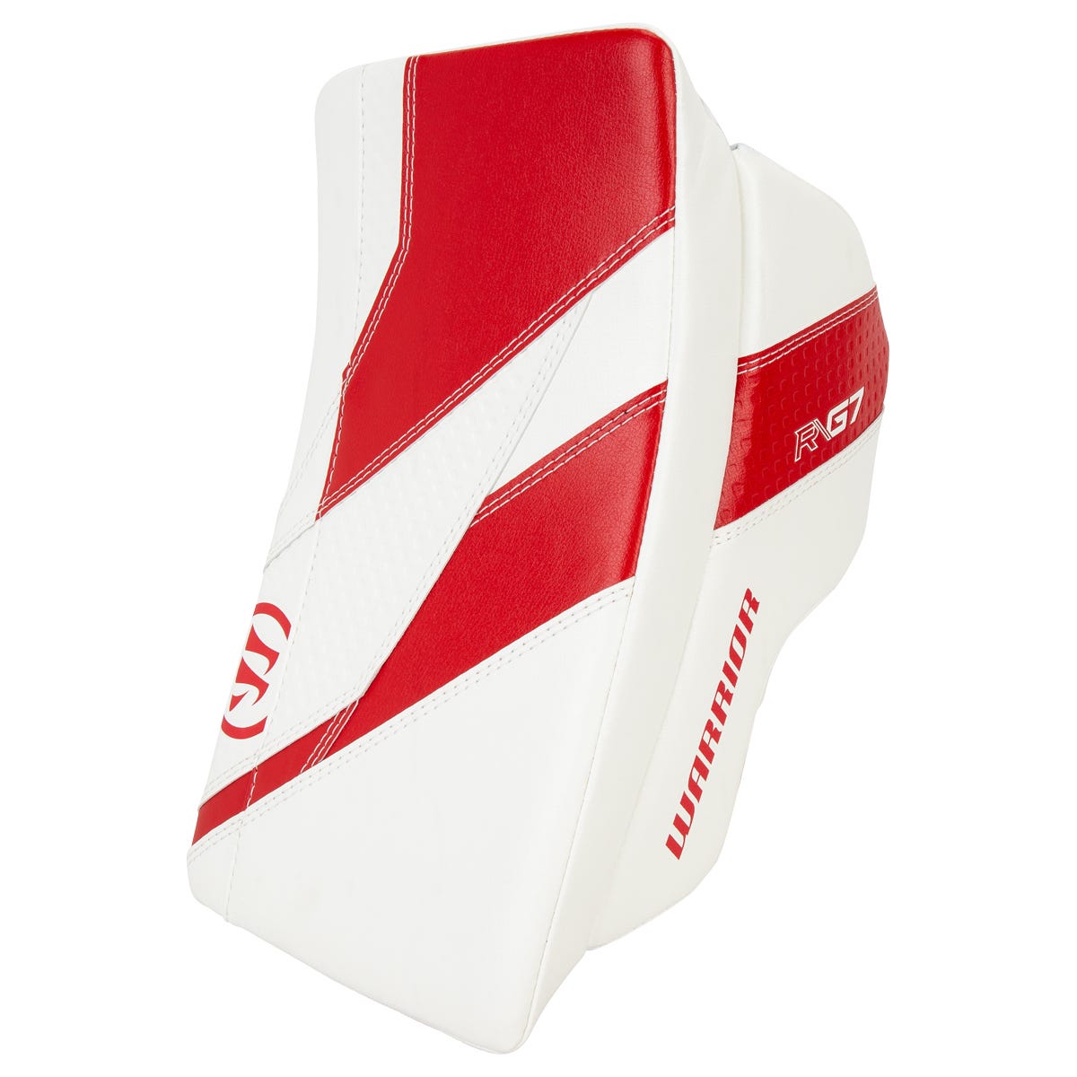Warrior Ritual G7 Pro Senior Goalie Blocker in White/Red