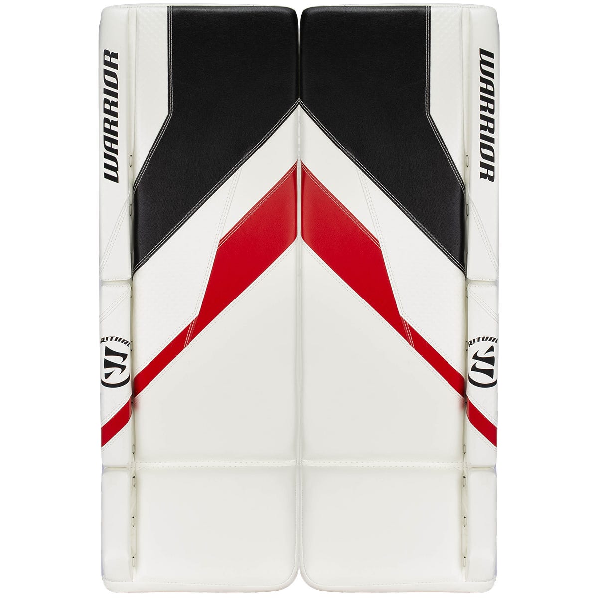 Warrior Ritual G7 Pro Senior Goalie Leg Pads in White/Black/Red Size 36+1.5in