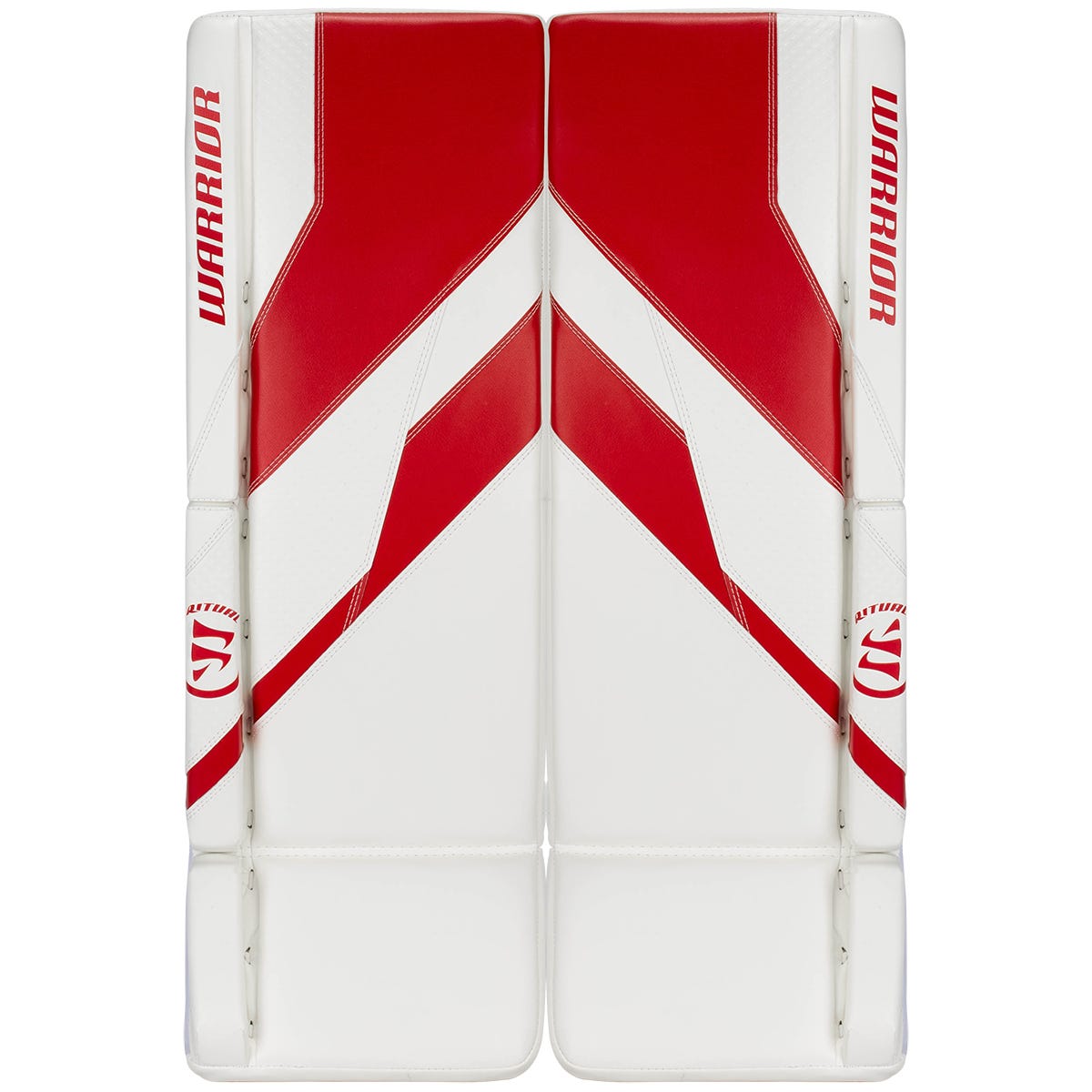Warrior Ritual G7 Pro Senior Goalie Leg Pads in White/Red Size 32+1.5in