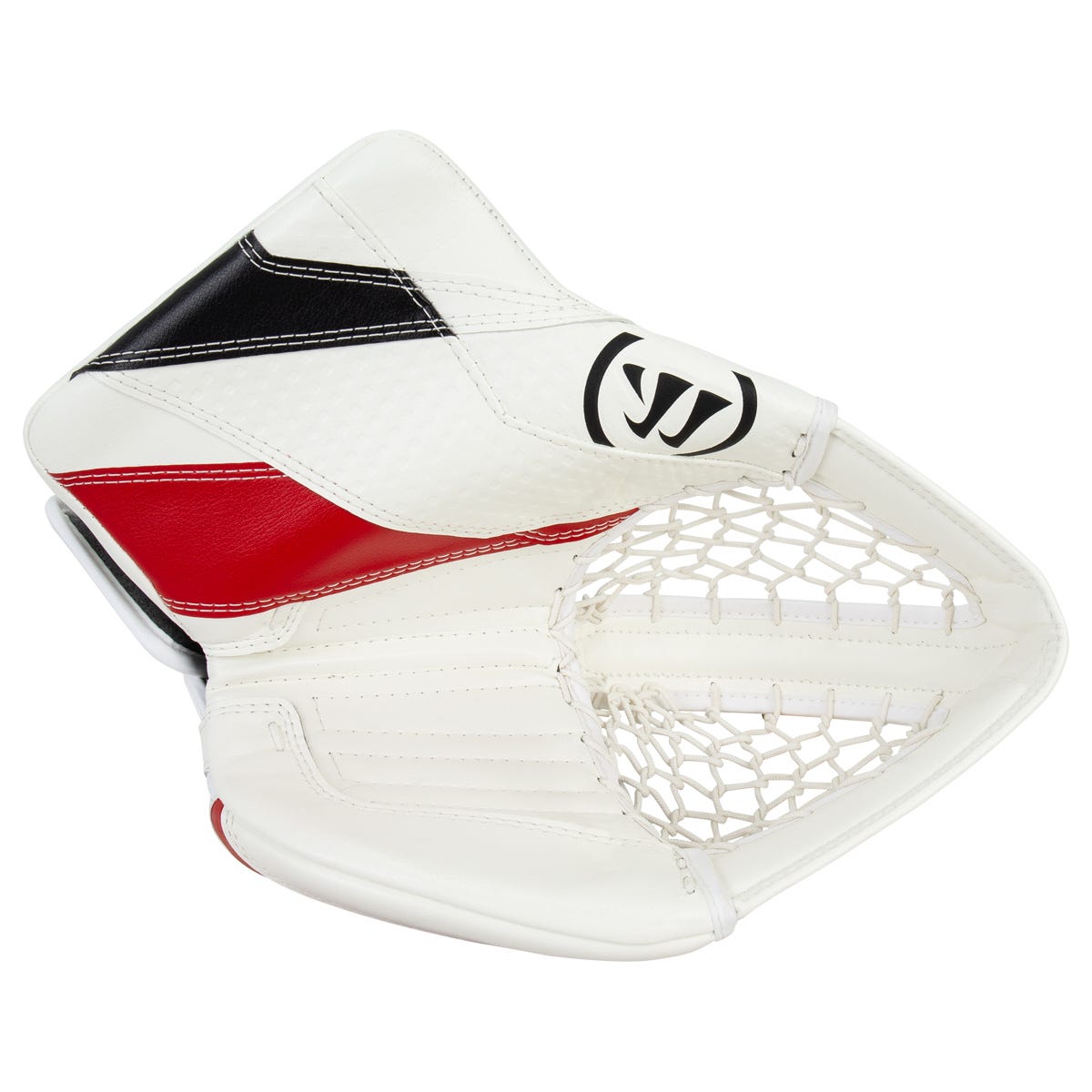 Warrior Ritual G7 Pro Intermediate Goalie Glove in White/Black/Red