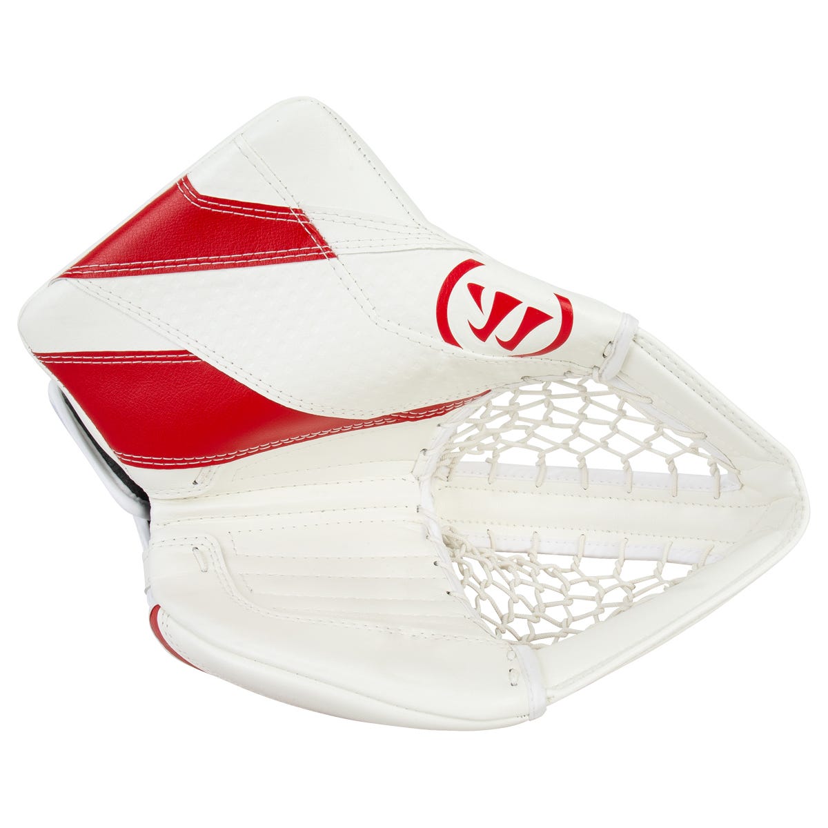 Warrior Ritual G7 Pro Intermediate Goalie Glove in White/Red