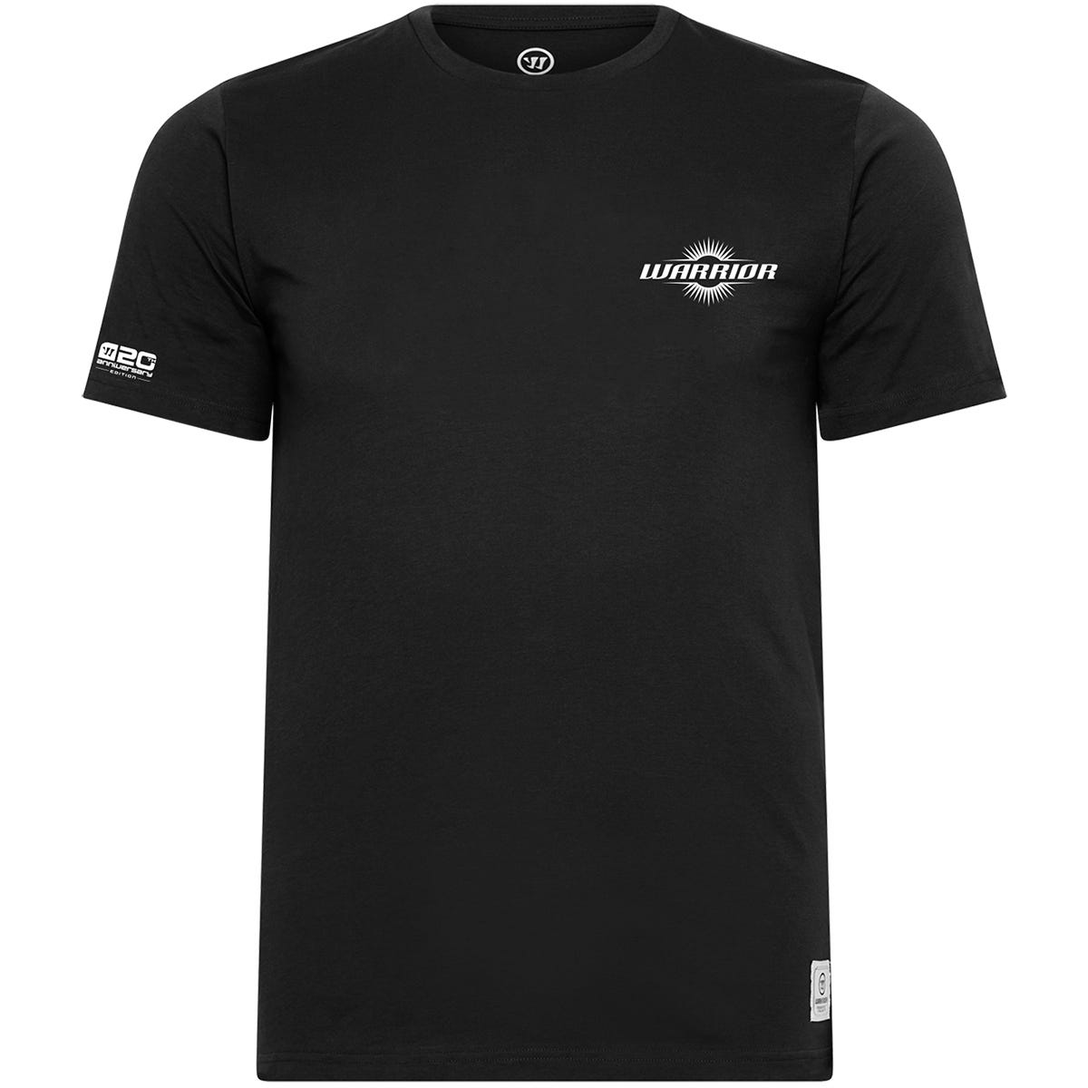 Warrior 20th Anniversary Adult T-Shirt | 100% cotton in Black/White Size Medium