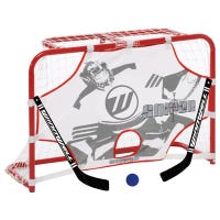 Winnwell Mini Hockey Net Set w/ 2 Sticks, Ball, and Target Size 32? x 21? x 12?
