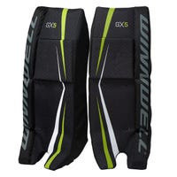 "Winnwell GX5 Street Goalie Leg Pads - in Black/White/Green Size 24in"