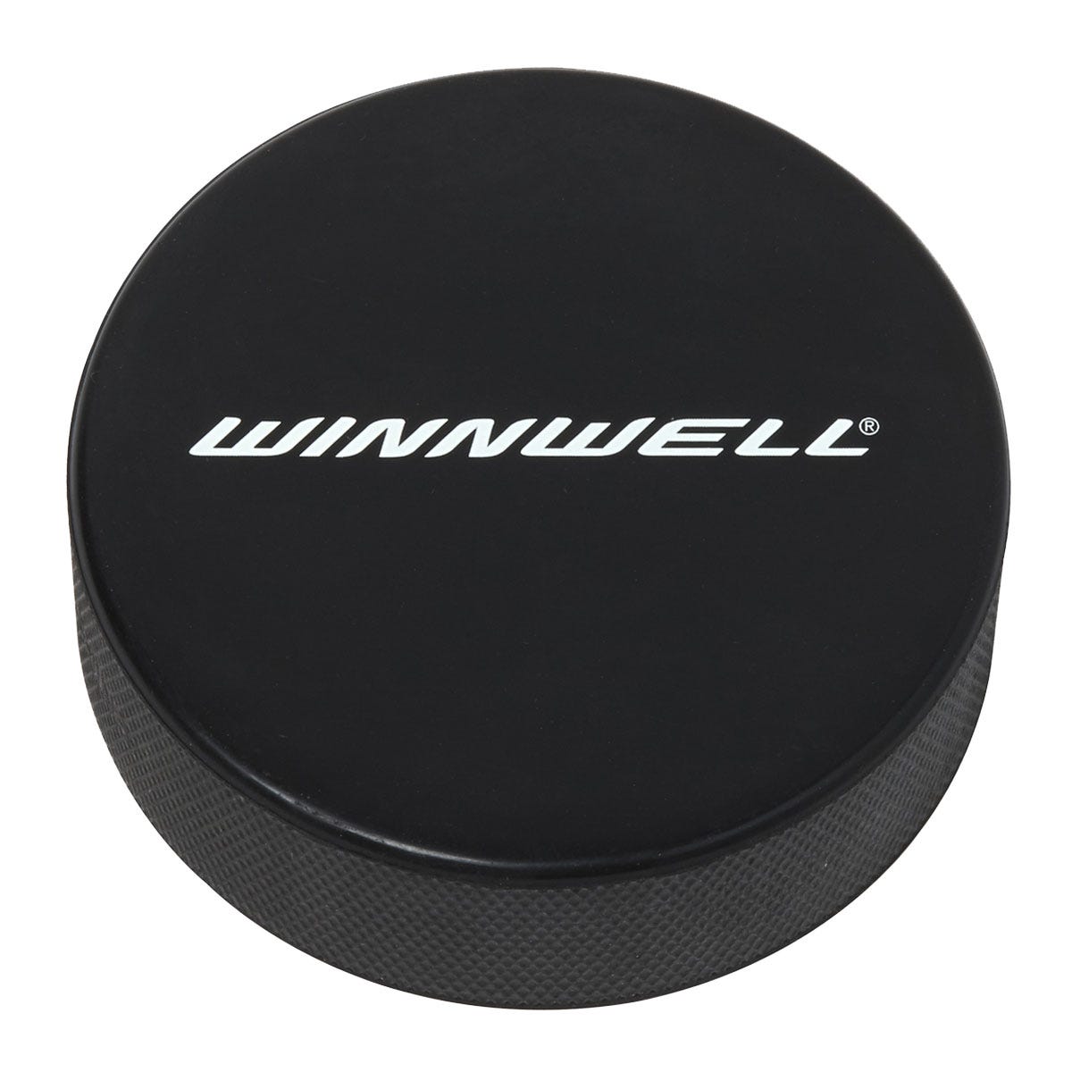 "Winnwell Branded Official Ice Hockey Puck in Black"