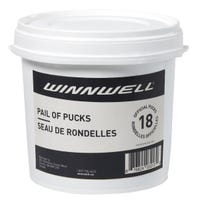 "Winnwell Ice Hockey Puck Pail - 18 Pack in Black"