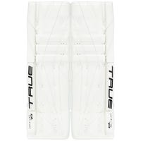 True Catalyst 7X3 Senior Goalie Leg Pads in White Size 32+2in