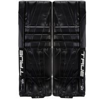 True Catalyst 7X3 Senior Goalie Leg Pads in Black Size 34+2in
