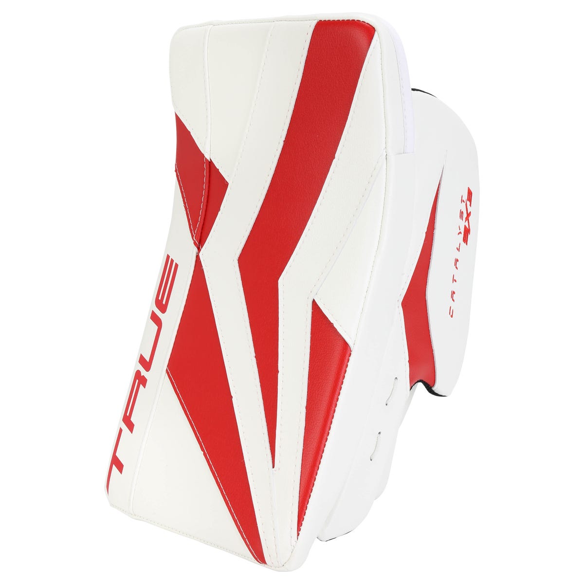 True Catalyst 9X3 Senior Goalie Blocker in White/Red