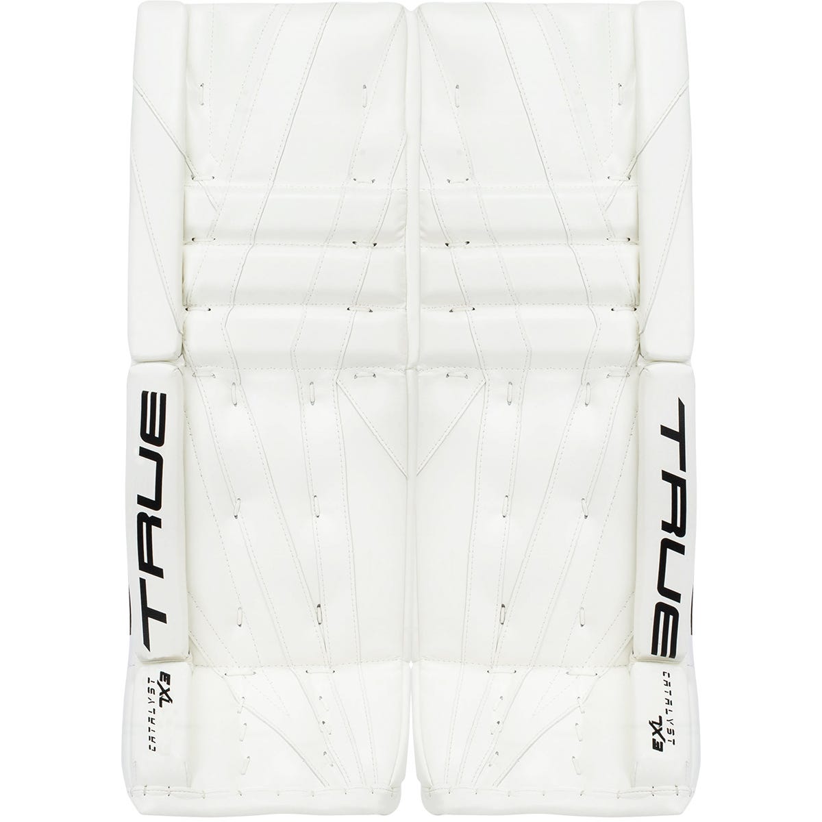 True Catalyst 7X3 Intermediate Goalie Leg Pads in White Size 30+2in