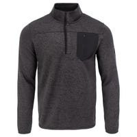 True Elevate Senior Quarter Snap Fleece Sweater in Black Size X-Large