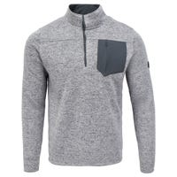 True Elevate Senior Quarter Snap Fleece Sweater in Charcoal Size Medium
